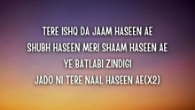 Talwiinder - Haseen Lyrics _ Tere ishq da jaam haseen ae Shubh haseen meri shaam haseen ae 🌅✨