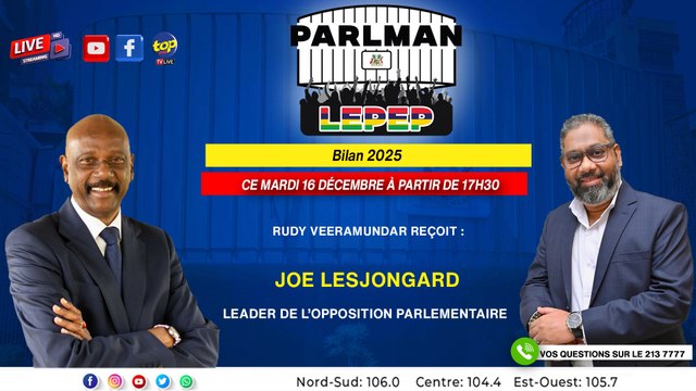 Parlement Lepep: Rudy Veeramundar reçoit Joe Lesjongard – Leader de l’Opposition Parlementaire