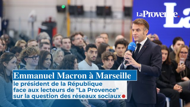 Emmanuel Macron à Marseille face aux lecteurs de La Provence sur la question des réseaux