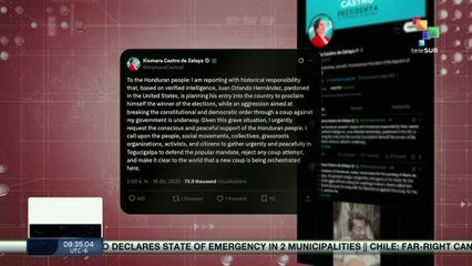 Pres. Xiomara Castro denounces coup attempt and calls for peaceful demonstrations