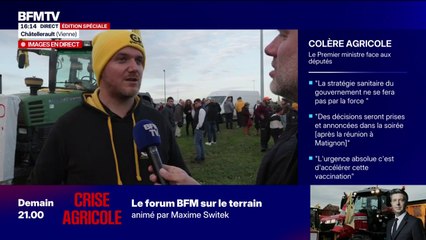 Crise agricole: François Turpeau, président de la Coordination rurale 86, admet des "efforts" de la part du gouvernement mais demande à ce qu'on "arrête l'abatage total"