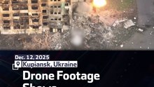 Drone Footage Shows Ukraine's Kupiansk in Ruins