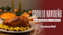 Codillo navideño en salsa de piña y chipotle