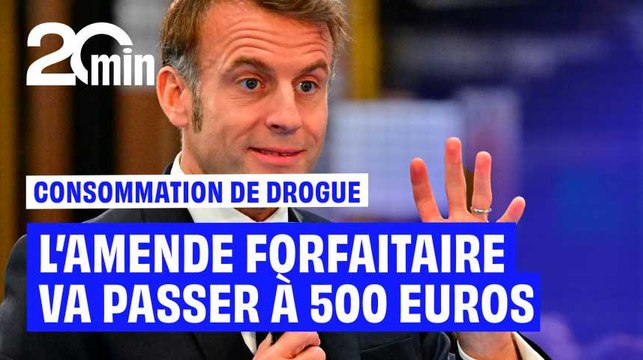 Macron : l'amende forfaitaire pour les consommateurs de drogues va passer à 500 euros