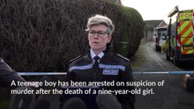 Teenage boy arrested after death of nine-year-old girl