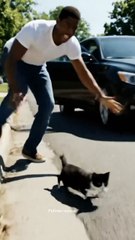 Everyone Shocked when this Dog saved a cat