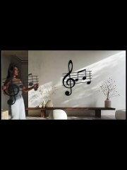 020 Music Notes Treble Clef Wall Decor Art Laser Cut 3D Print Files