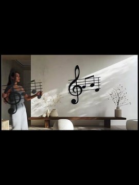 020 Music Notes Treble Clef Wall Decor Art Laser Cut 3D Print Files