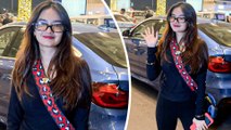 Mumbai Airport: Cutie Anushka Sen Arrives At The Venue In Her All-Black Adorable Avatar!