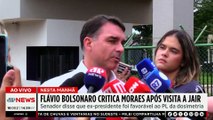 Flávio critica Alexandre de Moraes após visita a Jair Bolsonaro na PF | TEMPO REAL