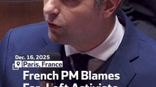 French PM Blames Far-Left Activists for Violence