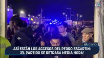 Así están los accesos del Pedro Escartin: ¡el partido se retrasa media hora!