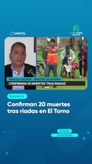 Confirman 20 muertes tras riadas en El Torno
