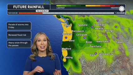 Flooding concerns move south toward the end of the week along the Pacific Coast