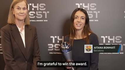 Bonmati 'grateful' to win FIFA Best Women's Player award