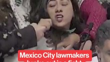 Mexico City lawmakers broke out in a fight during a session of Congress.