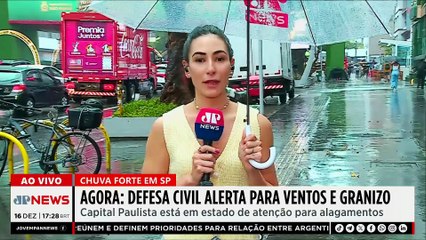 Chuva forte em SP: Defesa Civil alerta para ventos e granizo