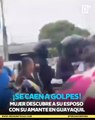 Escándalo de infidelidad paraliza el tráfico: Esposa embarazada pelea con la amante en plena avenida