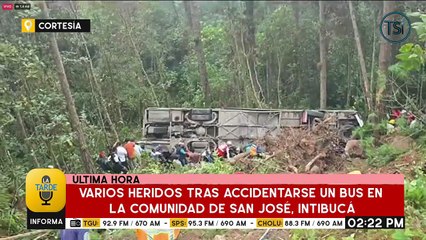 Varios heridos tras accidentarse un bus en la comunidad de San José, Intibucá
