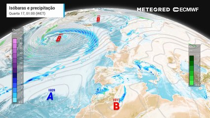 Após quarta-feira mais estável, quinta e sexta-feira espera-se a passagem de uma nova frente ativa sobre o território nacional, com chuva e vento.