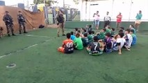 Visita especial: Coronel Divonsir ministra palestra motivacional para jovens atletas