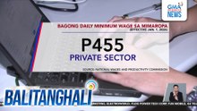 Bagong daily minimum wage sa MIMAROPA (effective Jan. 1, 2026) | Balitanghali