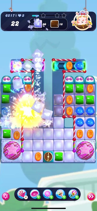 Candy Crush: 13/12 gameplay (level 6217)