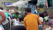 Helikopter TNI AU Tembus Medan Ekstrem! Mendarat di Aliran Sungai Salurkan Bantuan di Aceh