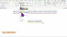 How to Insert Left Arrow Below Text in Microsoft Word