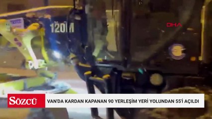 Van'da kardan kapanan 90 yerleşim yeri yolundan 55'i açıldı