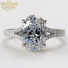2.5CT IGI-Certified Lab-Grown Oval Diamond Ring – Timeless Elegance Meets Modern Brilliance in 18K White Gold