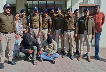 नर्मदा ब्रिज पर कंबल बेचकर पुलिस ने पकड़े लूट के आरोपी