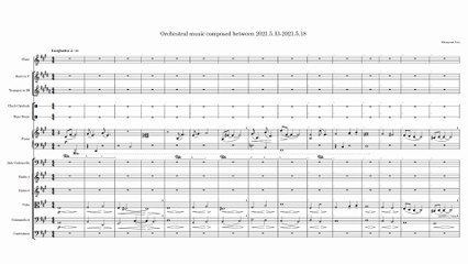 Orchestral music composed between 2021.5.13-2021.5.18 (Horizontal complete score)