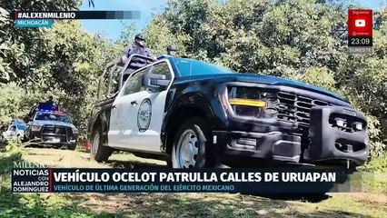 El vehículo 'Ocelotl' refuerza la seguridad de limoneros y aguacateros en Uruapan
