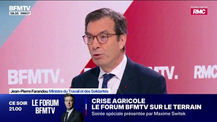 Budget: "Je suis très aligné sur le Premier ministre qui a décidé de ne pas utiliser le 49.3", assure Jean-Pierre Farandou, ministre du Travail