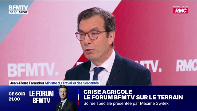 Budget: Je suis très aligné sur le Premier ministre qui a décidé de ne pas utiliser le 49.3 , assure Jean-Pierre Farandou, ministre du Travail
