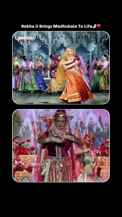 Rekha ji channels the spirit of madhubala with unmatched elegance and timeless charm.✨  #glamsham #rekhaji #bollywood #madhubala #classicvibes  {glamsham, rekhaji, bollywood, madhubala, classicvibes}