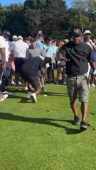 Rapper Ja Rule nearly hit people with tee shot at the Derek Jeter Invitational