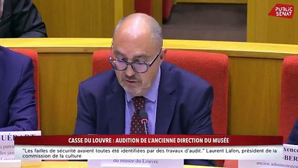 Jean-Luc Martinez, ancien président-directeur du Louvre, revient sur sa stratégie de sûreté lors de son audition au Sénat.