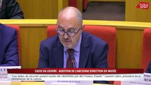 Jean-Luc Martinez, ancien président-directeur du Louvre, revient sur sa stratégie de sûreté lors de son audition au Sénat.