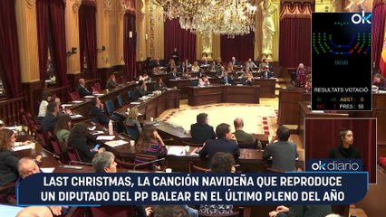 Last Christmas, la canción navideña que reproduce un diputado del PP balear en el último pleno del año