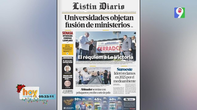 Titulares prensa dominicana miércoles 17 de diciembre 2025 | Hoy Mismo