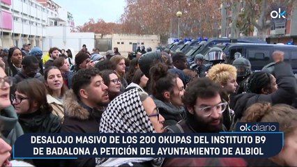 Desalojo masivo de los 200 okupas del instituto B9 de Badalona a petición del Ayuntamiento de Albiol