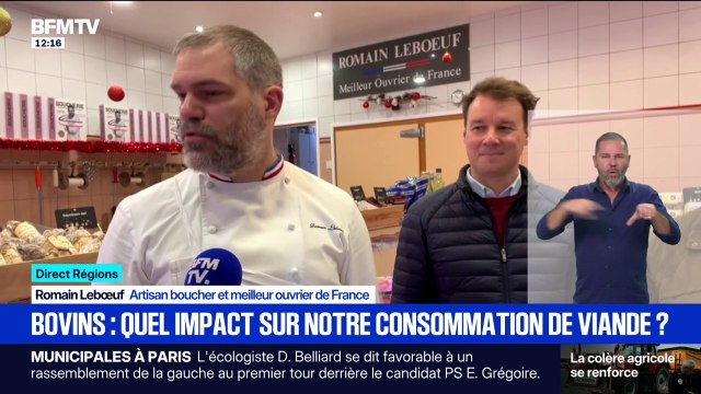 Les gens profitent d'avoir de belles tablées pour se faire des rosbeef et des côtes de bœuf : dans cette boucherie, la tendance est à la viande rouge pour les fêtes de fin d'années