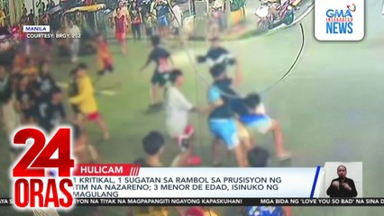 1 kritikal, 1 sugatan sa rambol sa prusisyon ng Itim na Nazareno; 3 menor de edad, isinuko ng magulang | 24 Oras