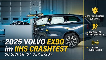 Vollelektrischer Volvo EX90 besteht IIHS Crashtest mit Bravour