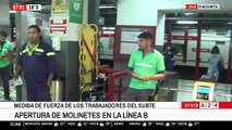 Línea B del subte: los metrodelegados liberan los molinetes por una serie de reclamos sanitarios