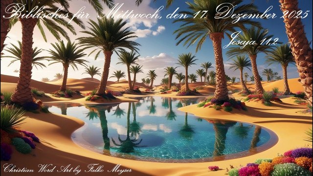 Biblisches für Mittwoch, den 17. Dezember 2025, zu Jesaja 11,2
