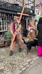 Father Christmas arrived by sea and met children in a grotto in Porlock Weir as the village held its first 'Weir Christmas' event, filmed by Gibby Swaine.