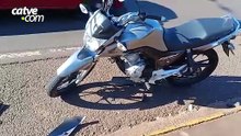 Motociclista fica ferido após acidente com carro em Toledo
